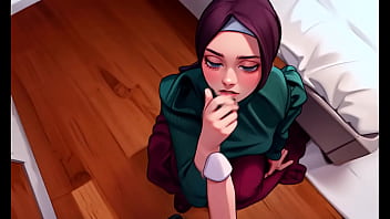 Anime Arab Berjilbab, Pacar Patuh Yang Berlutut Dan Mengisap Kontolku Seperti Pelacur Muslim Kecil Yang Baik