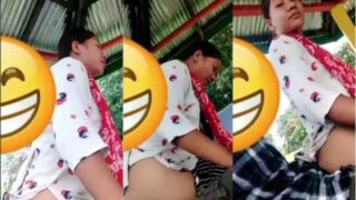 Cewek Assam Nungging Di Kontol Pacar, Ngebut Di Alam Bebas.
