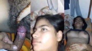 Cowok Desi Ngewe Cewek Desa, Memek Bulu Lebat Digenjot Habis-habisan