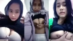 Viral Leni Jilbab Cantik, Dua Gunung Menggoda Di Balik Kain Tipis