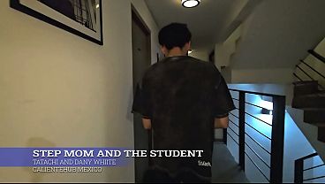 Ibu Tiri Lagi Ngajarin Murid, Panas Banget Sampai Basah Semua.